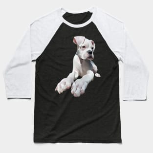 shy white dog- vector art the dog Baseball T-Shirt